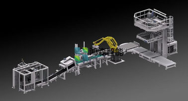 PLC Controlled Fully Automated Robotic Palletizing System With Single Gripper / Double Gripper